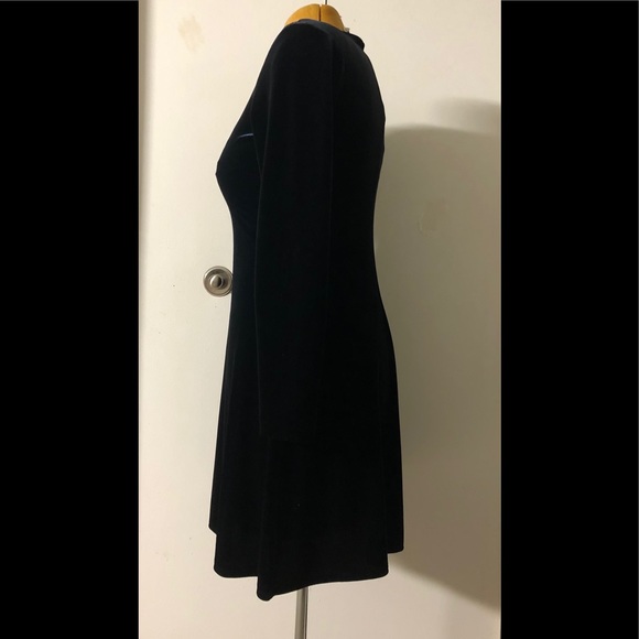 Teddi Evening Faux Velvet Dress size 8 A-Line Stretchy party casual flared - Picture 3 of 11